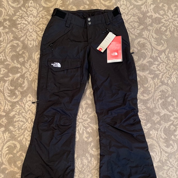 north face black snow pants